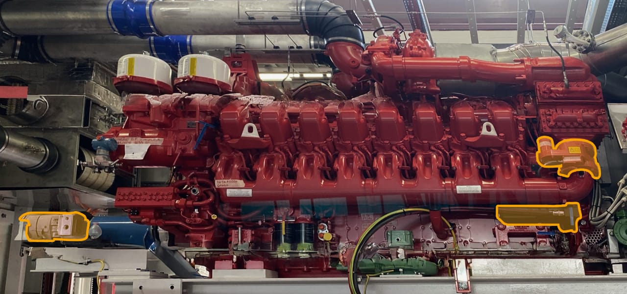 GALI Ex components in a MTU 16V 4000 engine